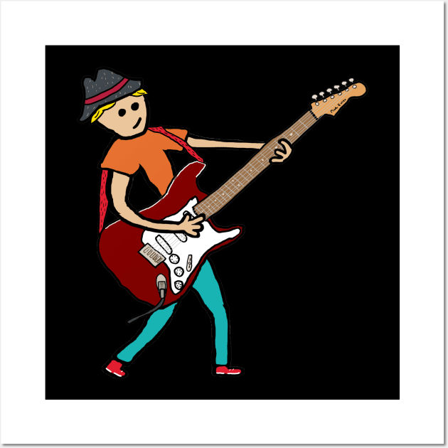 Guitarist Wall Art by Mark Ewbie